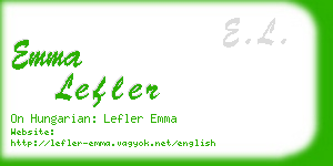 emma lefler business card